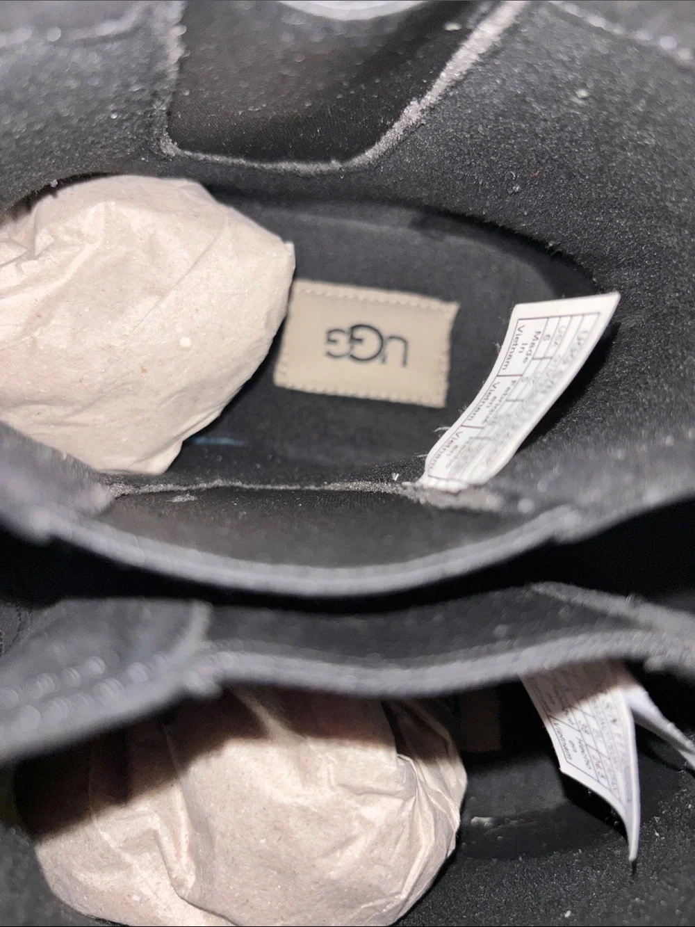UGG Kids Black Suede Pull-On Ankle Boots